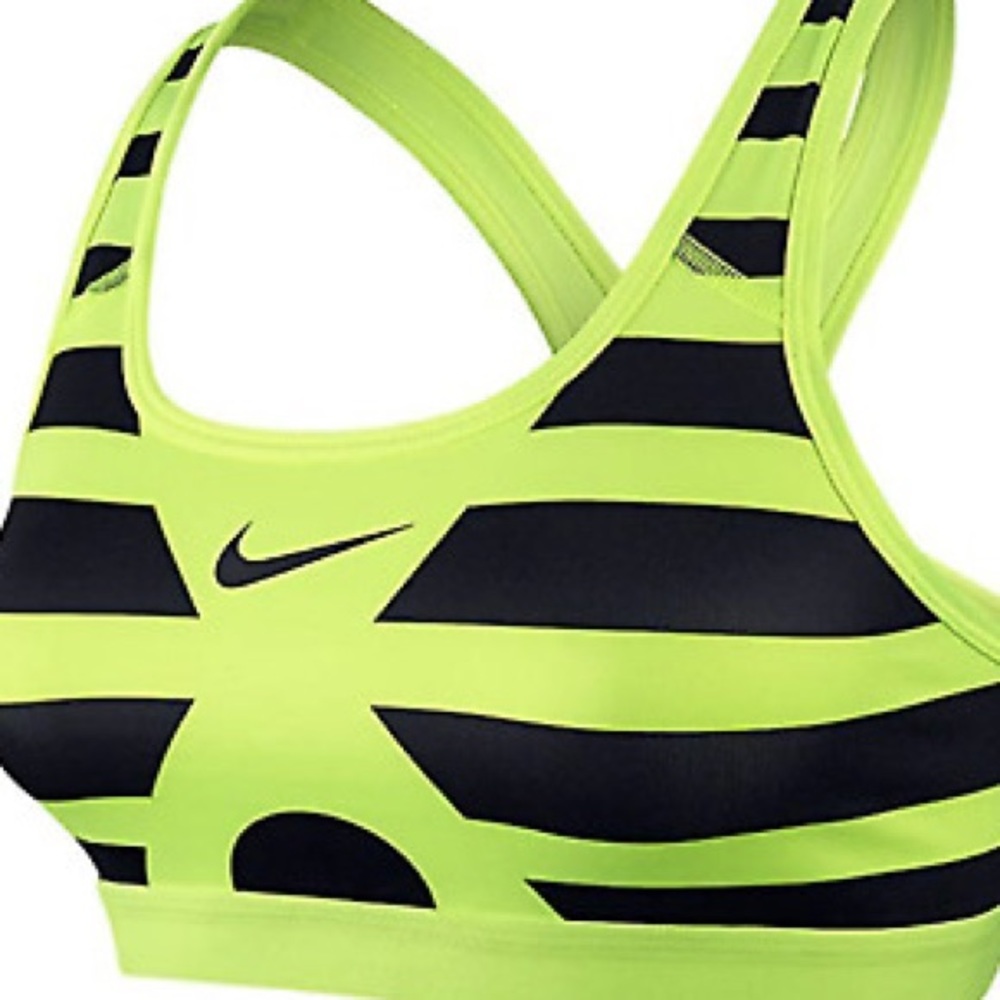 NIKE DRI FIT NEON & BLACK SPORTS BRA